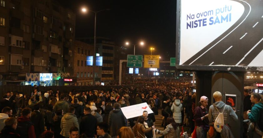 Sırbistan’da Öğrenci Yolu’nun kapanış eylemi devam ediyor