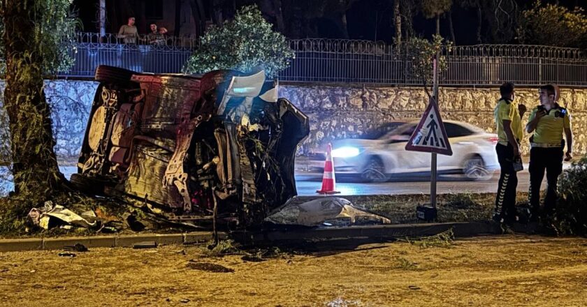 Adana’da otomobilin ağaçlara çarpması sonucu 5 kişi yaralandı