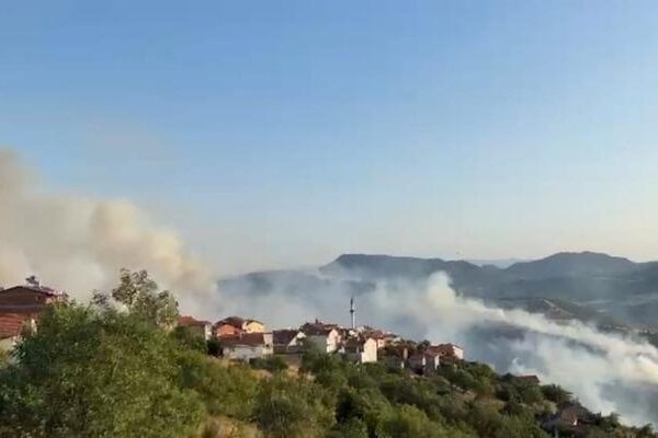 Bursa-Balıkesir sınırında orman yangını: Köy tahliye edildi, ekipler seferber oldu