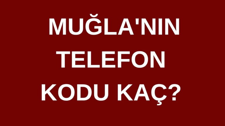 Muğla’nın telefon kodu kaç? Muğla’nın alan kodu kaç? – Son Dakika Türkiye Haberleri