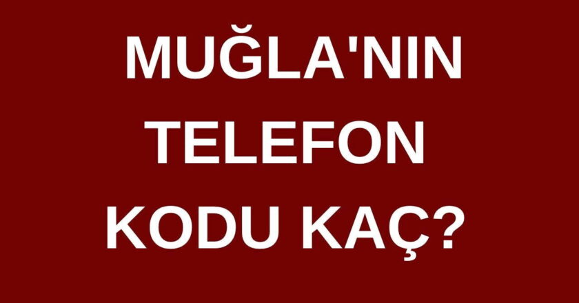 Muğla’nın telefon kodu kaç? Muğla’nın alan kodu kaç? – Son Dakika Türkiye Haberleri